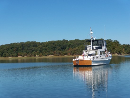 Back River with boat